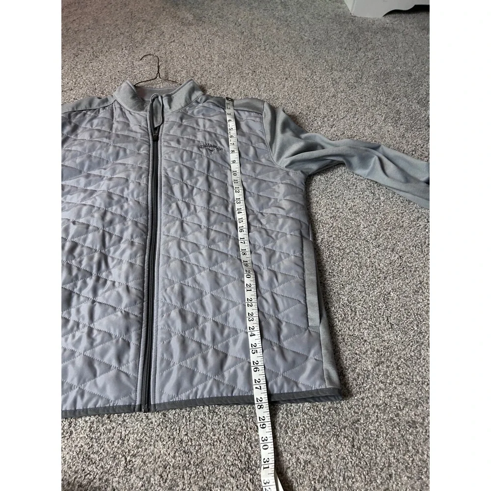 Callaway‎ Golf Quilted Full Zip Jacket Light Gray XL Mens Lightweight Coat